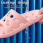 Slippers for Women Men Soft Sole Non-slip Bathroom Leaking Slippers Hollow Shower Shoes Bath Slippers Home Sandals Summer Beach Slides Couple Slippers — image 11 of 24