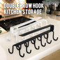 Kitchen Cabinets Ceiling Storage Hook With 6/12 Hooks Desk Cabinets Organizer Hanging Rack Organizer Kitchen Hanging Tool — image 11 of 18