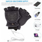 Heated Gloves Fingerless usb Fingerless Gloves Thermal Glove Half Finger Gloves — image 6 of 12