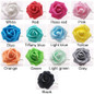 Artificial Flowers 9/25/50pcs Real Looking Cream Fake Roses w/Stem for DIY Wedding Bouquets for Bride Centerpieces Bridal Shower Party Home Room Decorations — image 6 of 20