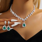 Sparkling Diamond Earrings and Necklace Set for Women | Luxury Evening Party Jewelry — image 15 of 15