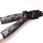 Flower Long Gloves Lace Gloves Prom Gloves Bridal Gloves for Wedding Gloves — image 5 of 13