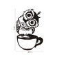 Cute Cartoon Animal Owl Cup Kitchen Restaurant Decoration Wall Stickers Home Decoration Living Wall Stickers — image 8 of 9