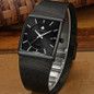Black Business Mens Watches Square Dial Waterproof En Acier Inoxydable Montre-Bracelet Hommes Montres Quartz Watch WWOOR Uhren Herren Wasserdicht — image 11 of 22