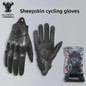 ELLSWEITA Motorcycle Gloves: Genuine Leather, Anti-Slip & Touchscreen Compatible for Riding — image 6 of 11