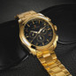 Automatic Mechanical Watch for Men - Gold Black Stainless Steel Case with 3 Subdials, Date, Chronograph Sports Business Watch — image 8 of 16