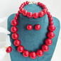 4Pcs/Set Elegant Vintage Pearl Necklace Set Korean Style Women Choker Bridal Wedding Jewelry with Earrings Ring Fashion Accessories — image 4 of 55