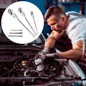 Compactly Ratchet Wrench Tool Kit 1/4 3/8 1/2Inch Drive Steel Swivels Bar Spanner — image 6 of 9