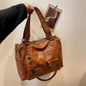 Women'S Large Capacity Genuine Leather Handbag - Elegant Brown Purse with Zipper Closure, Spacious Interior for Work, Travel, Everyday Use - Convertible Crossbody/Handbag/Clutch - Durable & Easy-Clean Design, Leather Purse, Travel Accessory — image 13 of 17