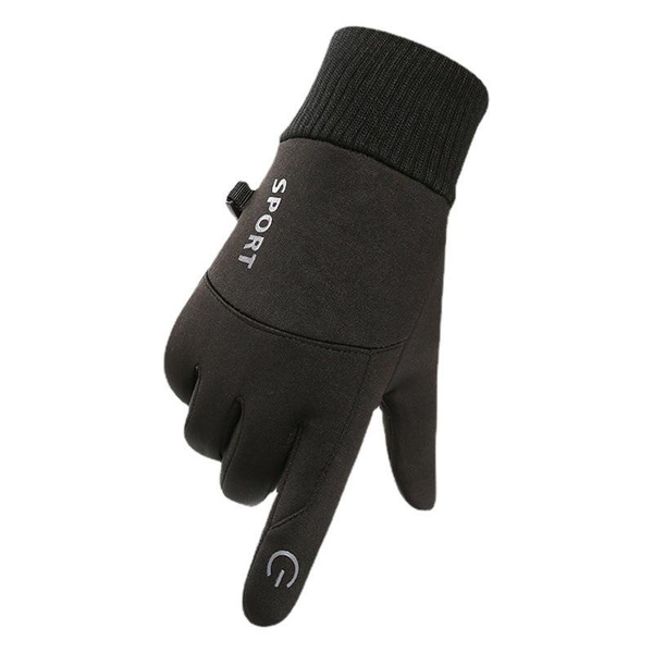 Winter Touchscreen Gloves for Men - Windproof, Waterproof, Cold-Weather Fleece Lined Outdoor & Cycling Gloves — image 1 of 13