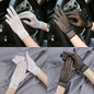 Breathable Evening Party Gloves Stretchy Fishnet Gloves for Wedding Ceremony — image 4 of 12