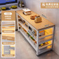 Multifunctional Kitchen Storage Cabinet with Microwave Stand and Cutting Board — image 52 of 58
