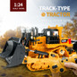 9Channel 2.4G 1/24 RC Bulldozer Engineering Simulation RC Truck Interactive Electric Toy for Kids Construction Model Car ONS — image 10 of 10