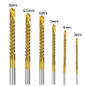 6Pcs/Set 3-8mm HSS Cobalt Drill Bits Set Twist Drill Titanium Drilling Spiral Screw Metric Composite Tap Drill for Drilling Cut Grooving — image 16 of 19