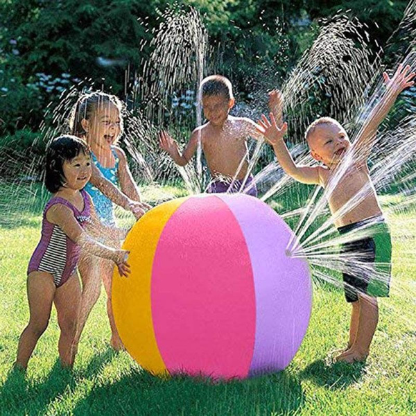 Inflatable Toy Ball Summer Outdoor Toys Water Sprinkler Balls for Kids Garden Beach Games — image 1 of 13