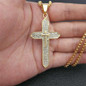 Stainless Steel AAA+ CZ Small Pendant Necklace For men Lover's Golden Chain Big Cross Necklace Gold Plated Cross Religious Jewelry — image 7 of 15