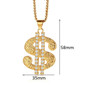 3mm Stainless Steel Chain Fashion Women Men's Hip Hop Iced Out US $100 Dollar Gold Color Pendant Necklace Jewelry — image 11 of 12
