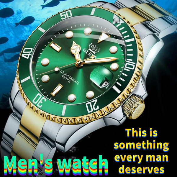 Luxury Business Watches Big Dial Watch Gift Gold Watch for Men Rotatable Bezel Sapphire Glass Stainless Steel Band Sport Quartz Wristwatch Reloj Uhrenbeweger — image 1 of 21