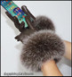 Genuine Sheepskin Gloves with Fox Fur Cuff | Winter Warm Touchscreen Riding Gloves — image 14 of 17