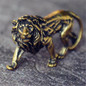 3D Mini Lion Casting Animal Figurine Retro Style Metal Sculpture Home Office Room Desktop Decoration Collect Ornaments Gift — image 4 of 9