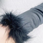 Feather Cuffs Long Sleeve Gloves Banquet Dress Gloves Solid Color Warm Satin Elastic Summer Spring Driving Gloves CAD — image 15 of 19