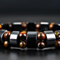 Double Hematite Tiger's Eye Bracelets Men Tiger Eye & Hematite Charm Bracelets for Women Natural Energy Stone Bracelet Jewelry — image 16 of 16