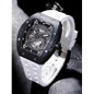 Watchs For Men Automatic  Luxury Tonneau Watch  Energy Storage Indicator  Sapphire Glass  50M Waterproof  Fluororubber Strap  Gifts For Men — image 8 of 8