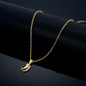 Gold Plated Vintage Bohemian Oval Necklace for Women Small CZ Pendant Link Chain Necklace Collarbone Collares Fashion Jewelry — image 7 of 22