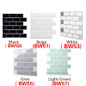 4PCS Home Decor White/Biege/Gray/Light Green/Black 3D Brick Wall Waterproof Self-Adhesive Brick Wall Stickers 3D Tile Wallpapers Bathroom Kitchen Decoration Mosaic Tile Wall Sticker — image 19 of 19