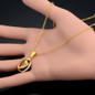 Gold Plated Vintage Bohemian Oval Necklace for Women Small CZ Pendant Link Chain Necklace Collarbone Collares Fashion Jewelry — image 6 of 22
