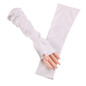 Long Gloves for Women Wedding Dancing Elastic Fingerless Gloves — image 9 of 13