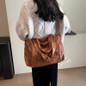 Women'S Large Capacity Genuine Leather Handbag - Elegant Brown Purse with Zipper Closure, Spacious Interior for Work, Travel, Everyday Use - Convertible Crossbody/Handbag/Clutch - Durable & Easy-Clean Design, Leather Purse, Travel Accessory — image 4 of 17