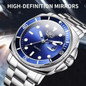 Square Watch Men Business Casual Wristwatch Luxury Luminous Date Quartz Watch Steel Watches — image 9 of 23