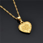 Women's Fashion Silver Gold Plated Women Classic Heart Pendant Necklace Earrings Jewelry Set for Wedding — image 11 of 12