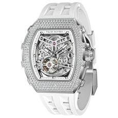 Mens Luxury Watch Automatic Watches For Men 50M Waterproof Japanese Mechanical Movement Tonneau Stainless Steel Case Sapphire Glass Big Face Watch Cool Unique Fashion Gift For Men — image 3 of 8