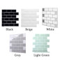 4PCS Home Decor White/Biege/Gray/Light Green/Black 3D Brick Wall Waterproof Self-Adhesive Brick Wall Stickers 3D Tile Wallpapers Bathroom Kitchen Decoration Mosaic Tile Wall Sticker — image 11 of 19