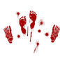 Horror Halloween Decoration Wall Stickers Bloody Fingerprint Blooding Handprint Foot 3D Wallpaper Waterproof Floor Door Decor — image 10 of 15