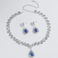 Sparkling Diamond Earrings and Necklace Set for Women | Luxury Evening Party Jewelry — image 6 of 15