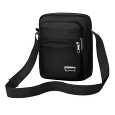 Men Multi-Zipper  Bags Multifunctional Casual Shoulder Bag Lightweight Satchel Crossbody Bags Business Bags — image 3 of 12
