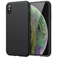 Silicone Case for iPhone X, iPhone Xs, 5.8-Inch, Silky-Soft Touch Full-Body Protective Case, Shockproof Cover with Microfiber Lining (Black) — image 2 of 8