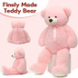 52 Inch Giant Teddy Bear Stuffed Animal, Pink Big Teddy Bear Plush Toys For Girlfriend, Kids, Life Size Large Bear Plushies Gift For ValentineS Day, Valentine, Birthday — image 4 of 8