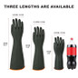 Heavy-Duty Latex Chemical Resistant Gloves - Reusable Long Rubber Dishwashing Gloves With Forearm Protection For Men - Waterproof, Industrial Safety Gear,181 Pair — image 7 of 8