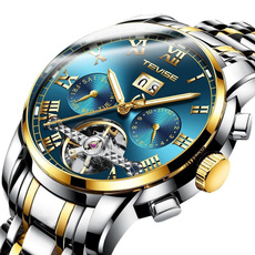 TEVISE Tourbillon Calendar Watch for Men | Classic Mechanical Timepiece with Date Display — image 3 of 17