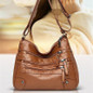 Women's Soft Leather Bag Waterproof Multi-Zipper Leather Satchel Outdoor Travel Shoulder Bag Crossbody Bag Casual Handbag Messenger Bag — image 10 of 24