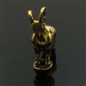 1PCS Deer Casting Animal Brass Figurine Abstract Geometric Style Metal Retro Sculpture Home Office Room Desktop Decoration Gift Diy — image 6 of 8