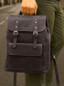 Genuine Leather Backpack for Men Casual Carryon Vintage 16 Inch Laptop Bag Camping Travel Hiking Backpack Leather Rucksack — image 5 of 6
