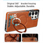 360 ° Rotating Bracket Leather Case,For Samsung Galaxy S24 S23 S25 Ultra S25Edge Wireless Charging Phone Protective Back Cover — image 6 of 13
