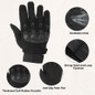 Tactical Gloves for Men, Full Finger Gloves Touchscreen Motorcycle Gloves with Palm Pads for Motorcycle Cycling Tactical Training Airsoft Paintball Shooting Hunting Hiking Camping Climbing — image 9 of 17
