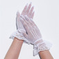 1 Pair Elegant Lace Short Gloves Solid Color Breathable Elastic Gloves For Tea Party Night Prom Wedding Bridal Gloves Accessories — image 5 of 10