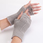 Winter Warm Gloves Fingerless Wrist Length Warm Gloves Hand Arm Warmer Half Finger Gloves Stretchy Knitted Gloves ZOU — image 6 of 22